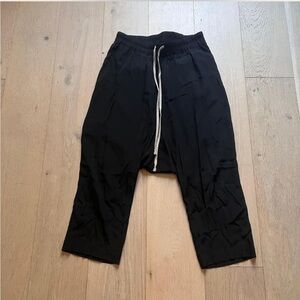 Rick Owens Cropped Drop Crotch Pants